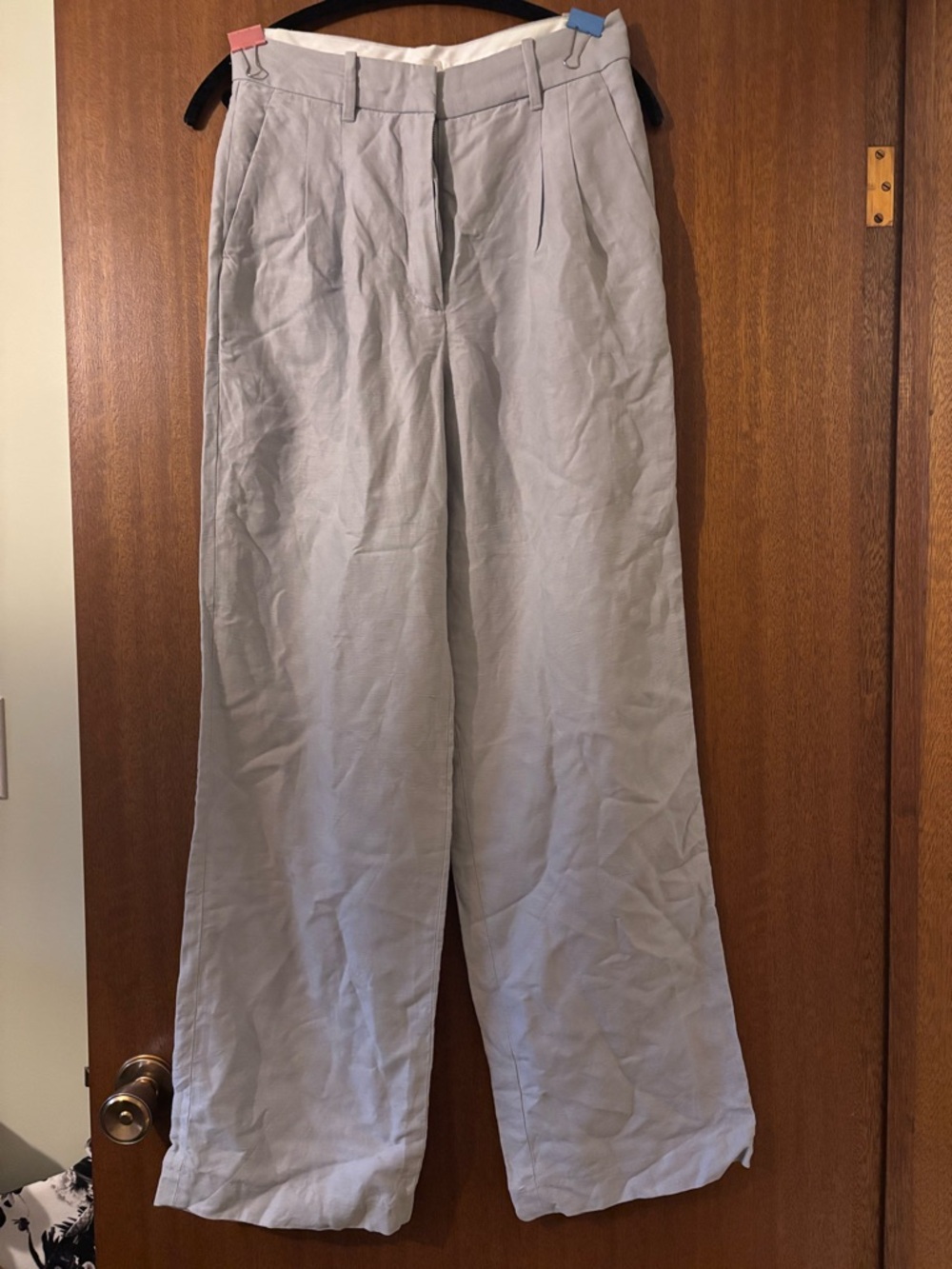 Wilfred Light Gray Wide-Leg Trousers